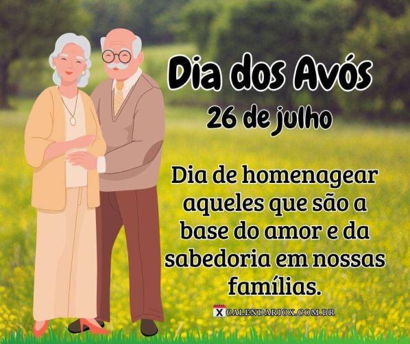 Dia dos Avós em 26 de julho - dia 26/7